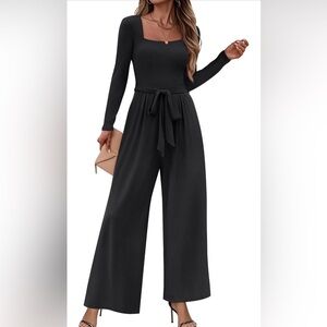 Elegant Black Wide-Leg Jumpsuit